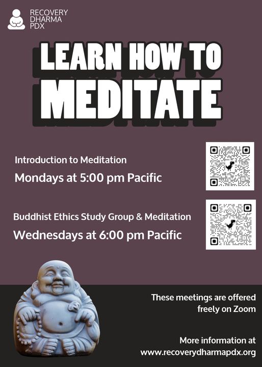 New Meeting: Introduction to Meditation Mondays at 5:00 pm