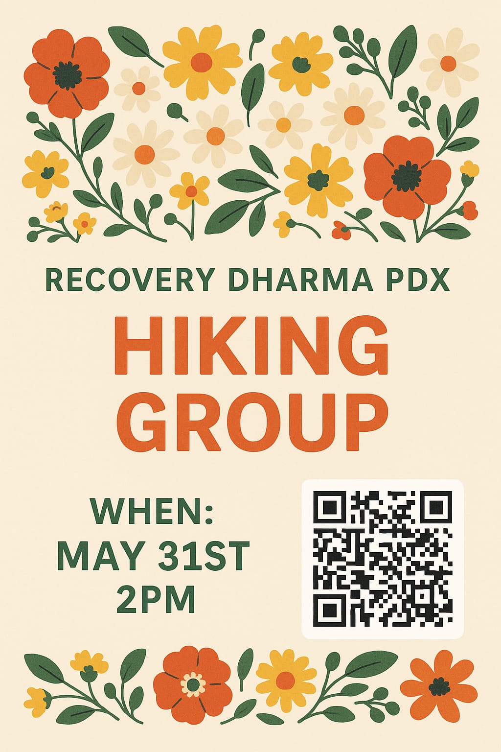 Hiking Group: Saturday, May 31st, 2:00 p.m.
