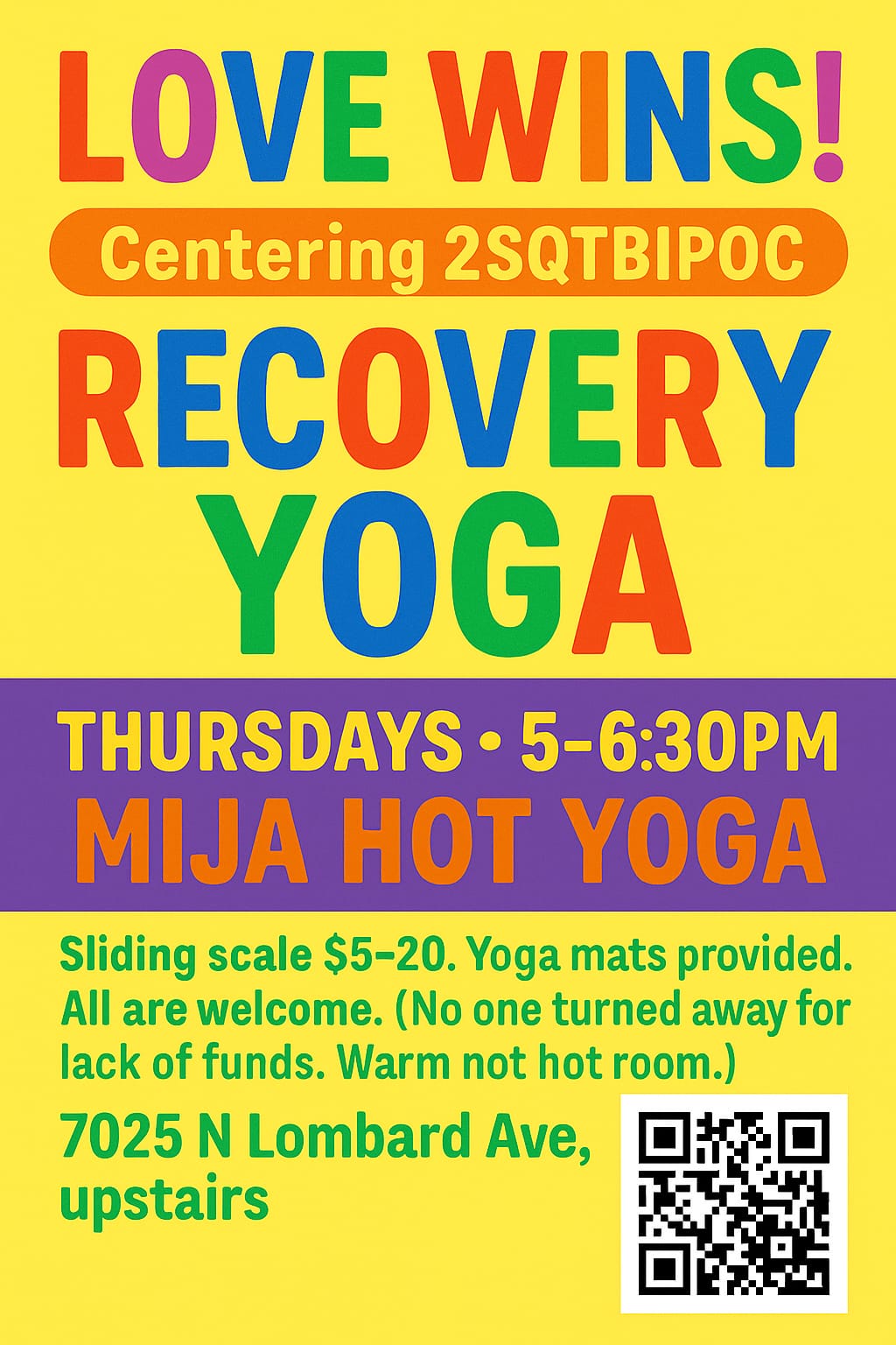 Love Wins! Recovery Yoga